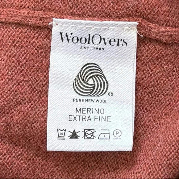 WoolOvers V Neck Long Sleeve Sweater Merino Wool and Cashmere Blend Size Large - Picture 4 of 8